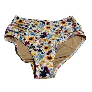 NWT Old Navy High-Waisted Ruched Bikini Swim Bottoms